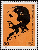 Helen Keller postage stamp